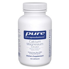 Pure Encapsulations Calcium Magnesium Citrate 90 Caps - Bone  Heart Health