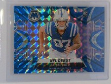 2024 Mosaic - NFL Debut Laiatu Latu No.290 Reactive Blue Mosaic Prizm (RC) Colts