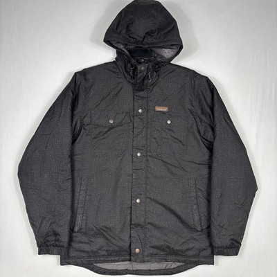 Patagonia Steel Forge Puff Jacket Men's S Black Geometric Insulated Full Zip Ski