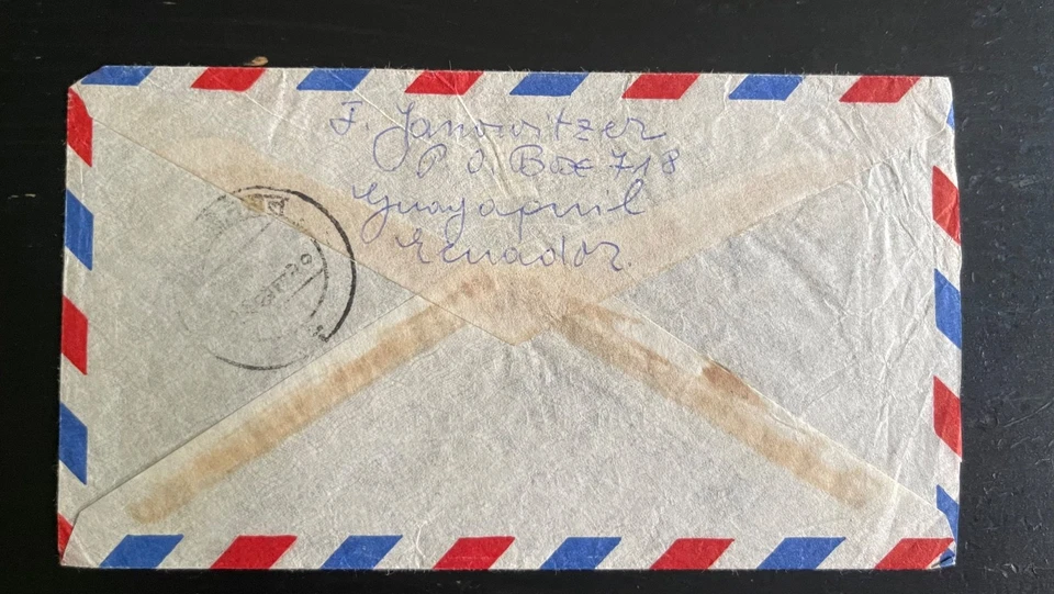 1959 Ecuador Airmail Cover to Nepal – Multiple Stamps incl. Anteater, Butterfly, - Image 2 of 2