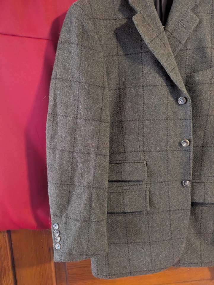 Chaqueta Blazer Deportiva Polo Ralph Lauren Verde Oliva Tweed 40S Foto 3 de 4