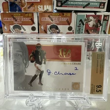 2021 Panini Encased Ja'marr Chase Scripted Signatures /25 Gold BGS 9.5/10Auto RC