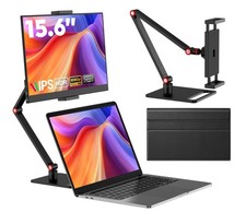 OUNSHLI 15.6  Portable Monitor with Adjustable Stand, 1080P FHD IPS Screen