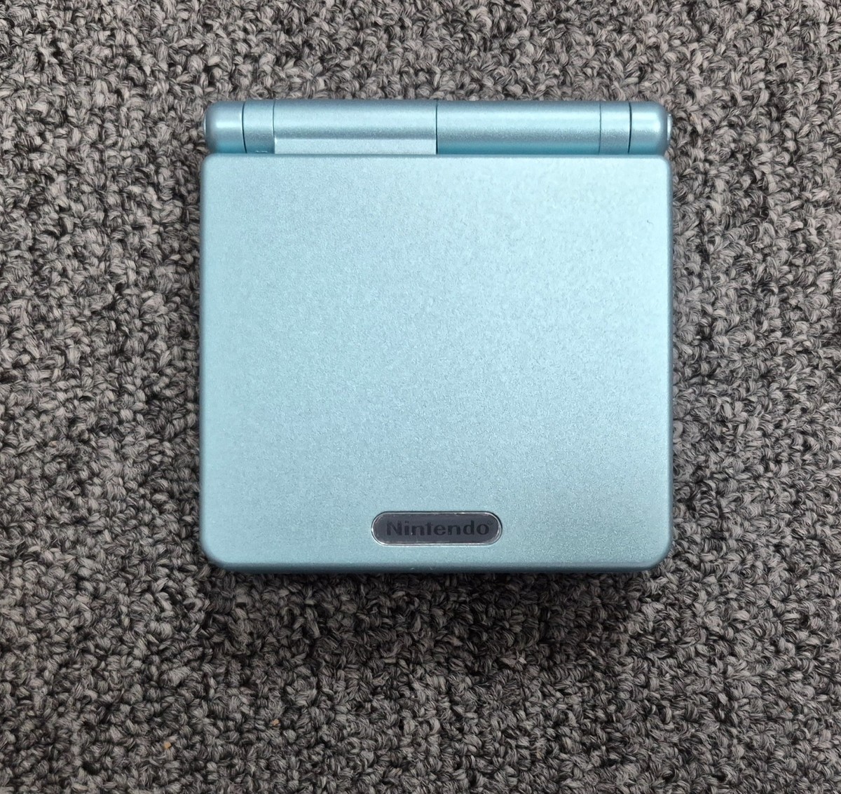 Nintendo Game Boy Advance SP Pearl Blue AGS 001 with charger