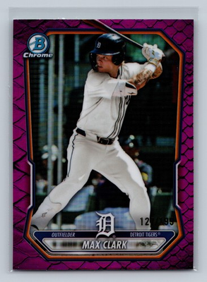 #ad 2024 Bowman Chrome #BCP 195 Max Clark fuschia reptilian 199 $40.00