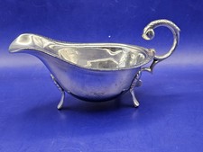 Vintage Silver Plate Sauce Gravy Boat Unusual Not Marked No Stamps Nice Design