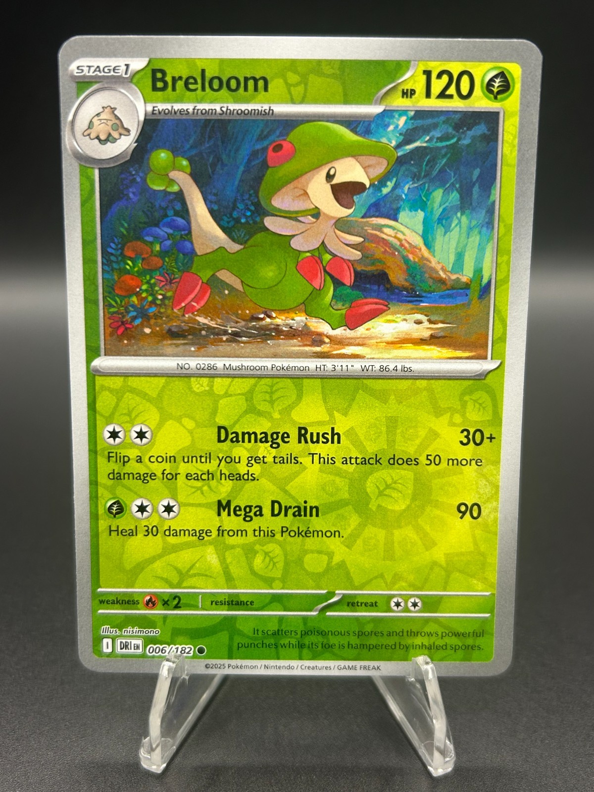 • Breloom • 006/182 Reverse Holo Destined Rivals Pokemon TCG NM