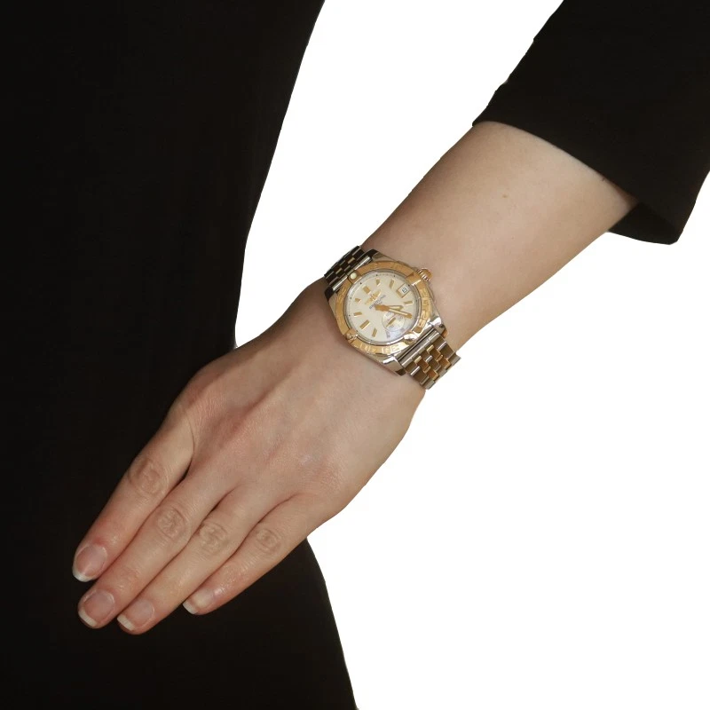 Reloj Pulsera Breitling Galactic - Acero Inoxidable Oro Rosa 18k Automático 1 Año De Garantía Foto 3 de 4