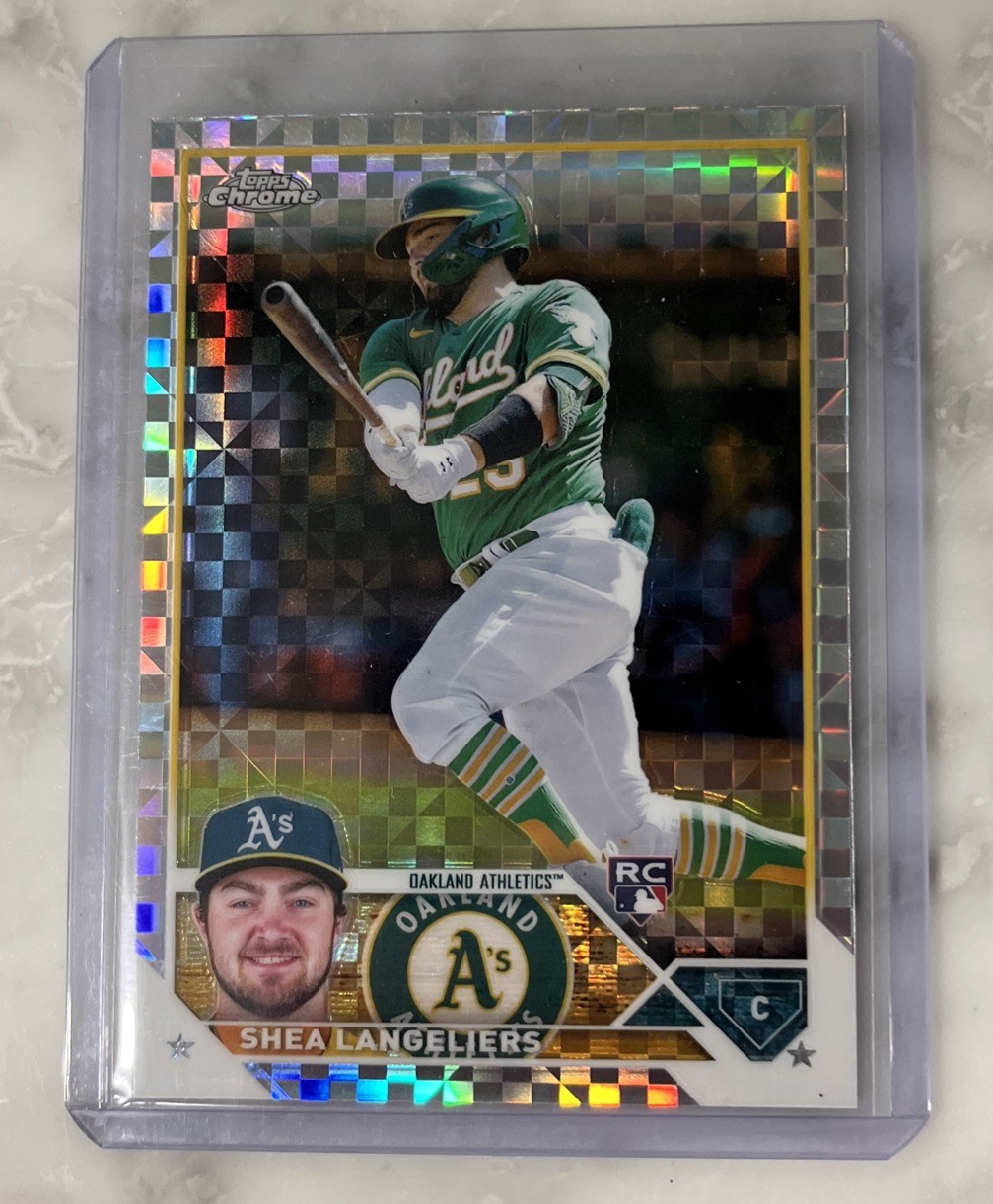 2023 Topps Chrome Shea Langeliers #175 Prism Refractor Rookie Oakland Athletics