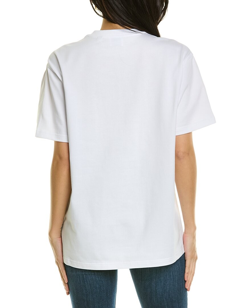 Burberry Crystal Embellished Logo Print T-Shirt Women's White M thumbnail 2