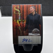Kaitlyn Chen AUTO 2025 Leaf Metal Women Of Sport #/4 Orange Shimmer SA-KC1