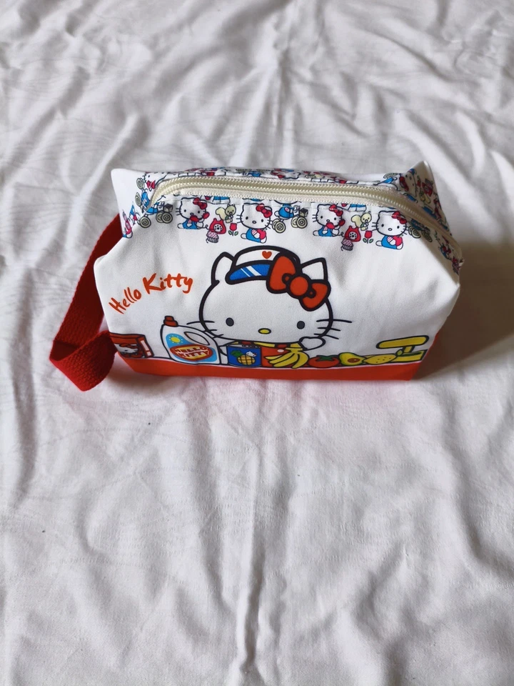 Hello Kitty Kosmetik Make-up Reise Tasche Beutel 20x10x10 Unbenutzt Top Zustand