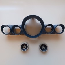 1959 1960 Chevrolet Impala El Camino Gauge Cluster Speedo Housing Bezels Blue