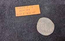 GB, JAMES 1st 1606-7, SILVER HAMMERED SHILLING, MM LIS , MESSING HOARD COIN 