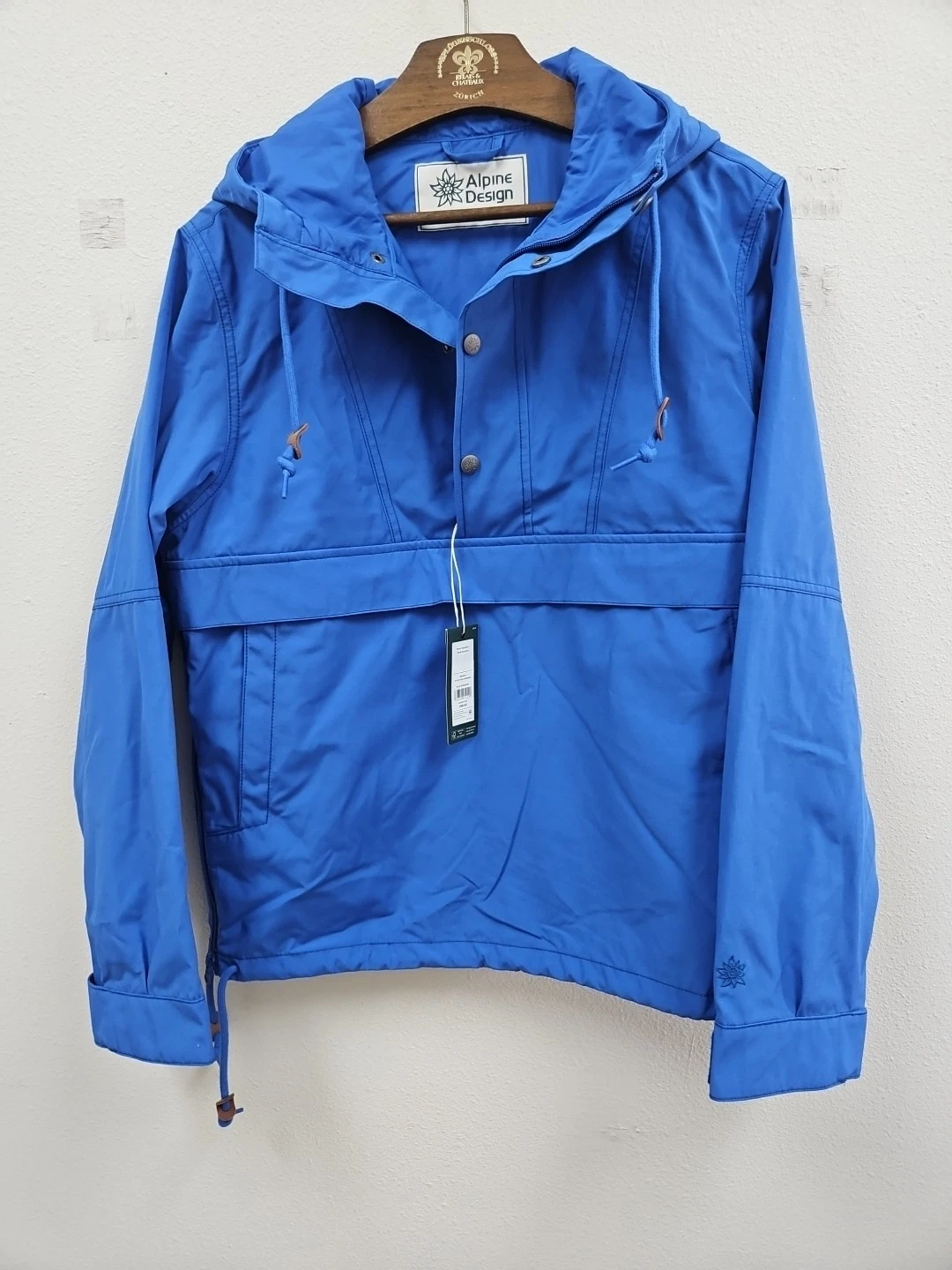 ALPINE DESIGN 1962 ANORAK Mens Small Windbreaker Jacket Golf Water Resistant NWT