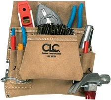 CLC Custom Leathercraft I823X Suede Carpenter's Nail And Tool 8-Pocket, Khaki 