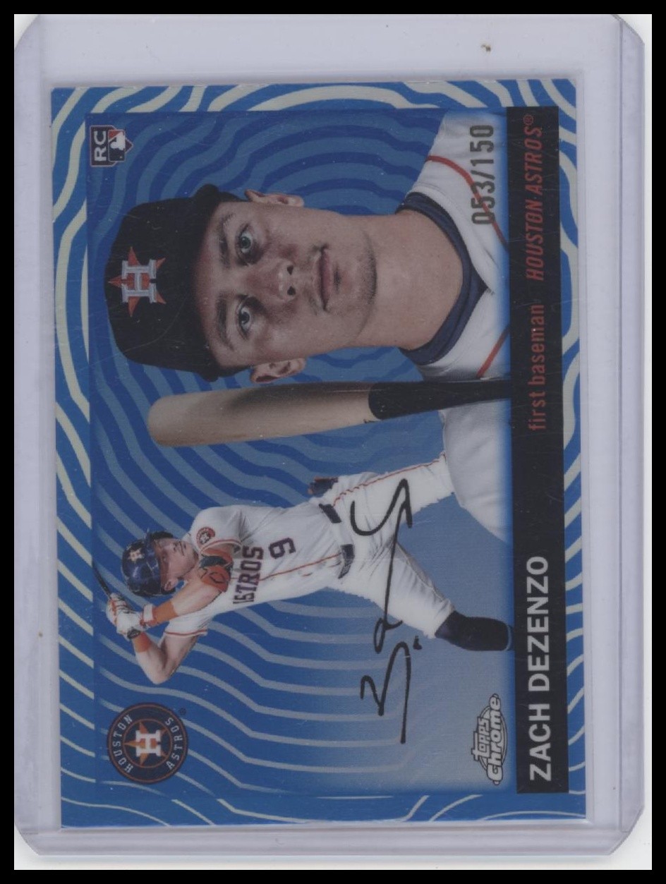 2025 Topps Chrome Platinum #249 Zach Dezenzo Blue Vibrations Refractors #/150