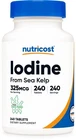 Nutricost Iodine (Natural Iodine from Sea Kelp) 325mcg, 240 Tablets