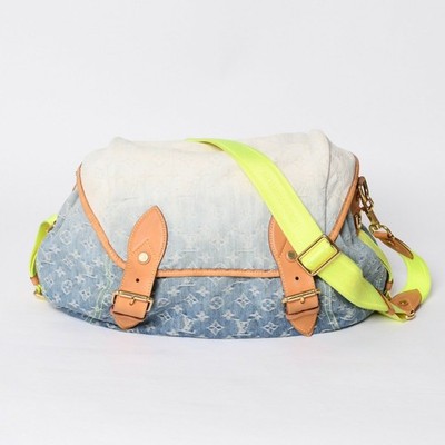Louis Vuitton Monogram Denim Sunrise M93189 Blue Gradient Canvas Shoulder Bag 99