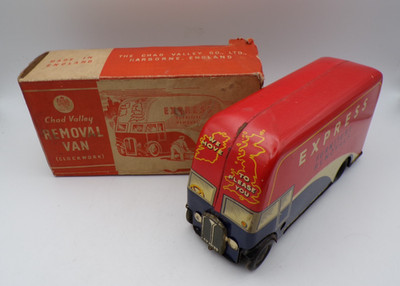 CHAD VALLEY No 10133 CLOCKWORK REMOVAL VAN EXCELLENT BOXED MADE IN ENGLAND