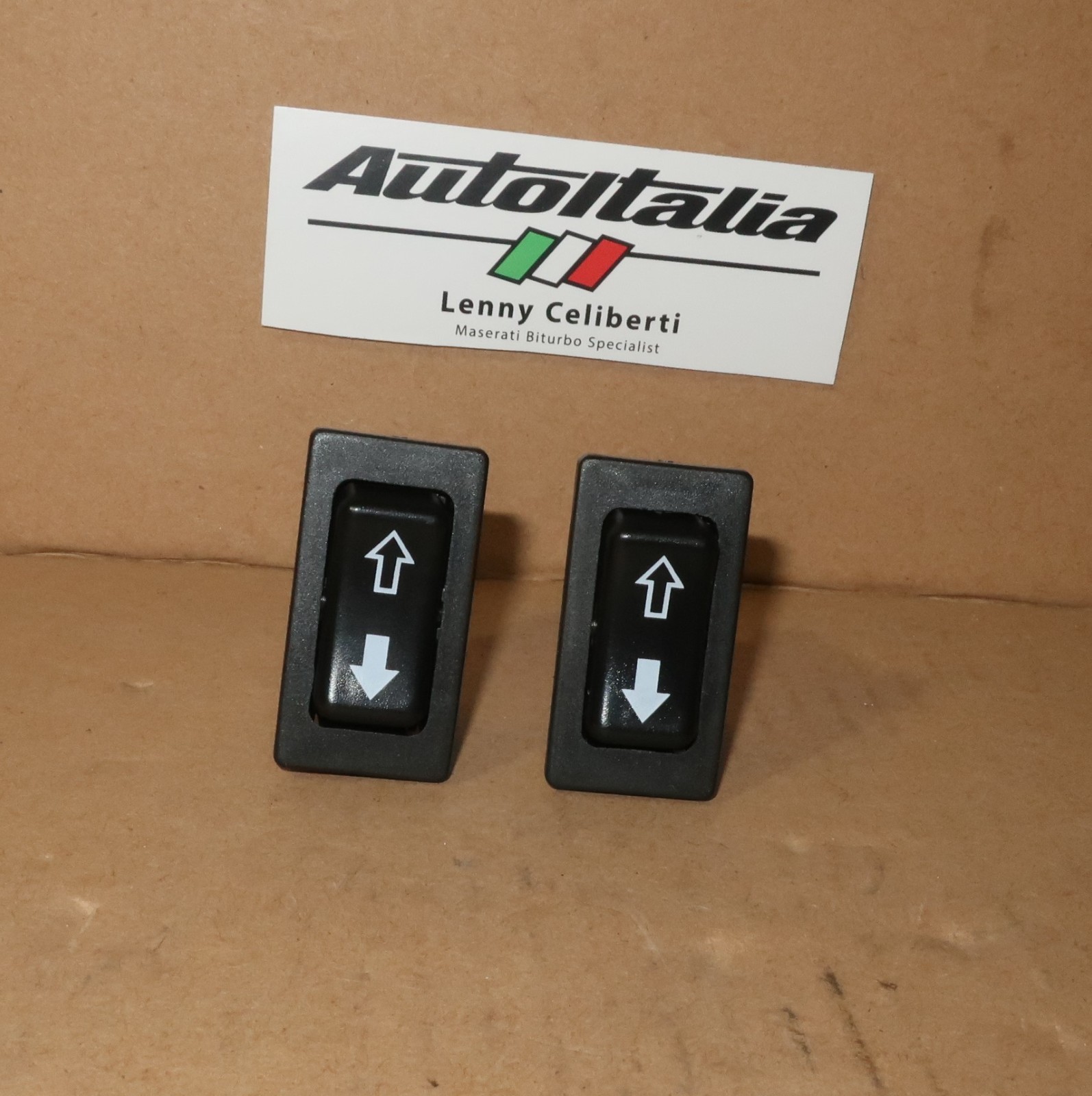 Maserati Biturbo  POWER WINDOW SWITCH  323350130 most models  TWO PIECES