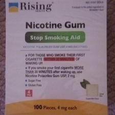 Rising Nicotine Gum Coated Mint Flavor 4mg 100 Count New Exp. 05/2028