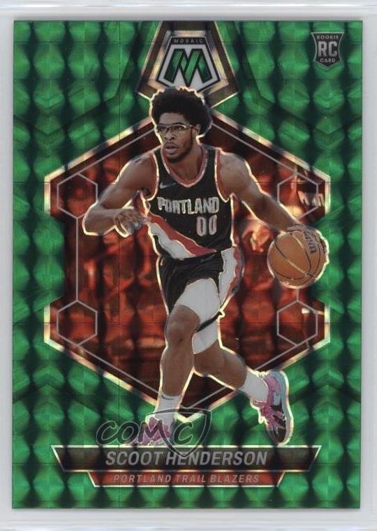 2023-24 Panini Mosaic Rookies Green Mosaic Prizm Scoot Henderson #216 11gl