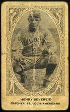 1922 NEILSON'S CHOCOLATES TYPE-2 (V61) HENRY SEVEREID, ST. LOUIS AMERICANS, POOR