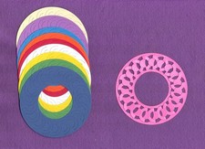 FRAME FLIP CIRCLE die cuts scrapbook cards