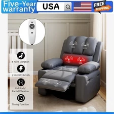 🔥🚜Oversized Wide Power Recliner Chair 360° Rocker Swivel Recliner for Adults P