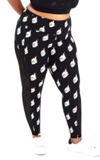 TORRID Performance Core Mesh Side Inset Active Legging Skull Black Plus Sz 3 3x