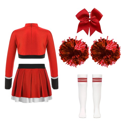 Kids Girls Dancewear Rhinestone Uniform Patchwork Outfit Skirt Dress Up Dance - Picture 21 of 72