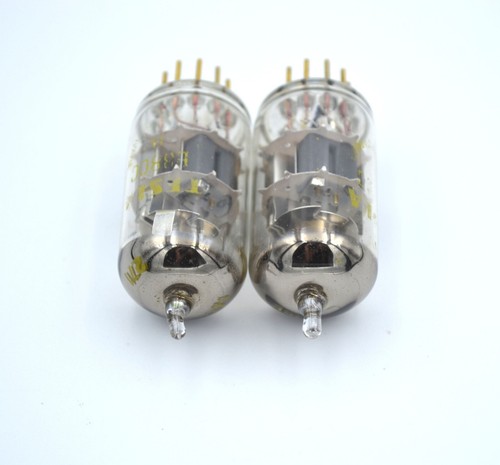 NUEVO 2 piezas E88CC Tesla Gold Pins Emparejado Par Tubo NOS 6DJ8 CV5358 ECC88 6922 - Imagen 4 de 4