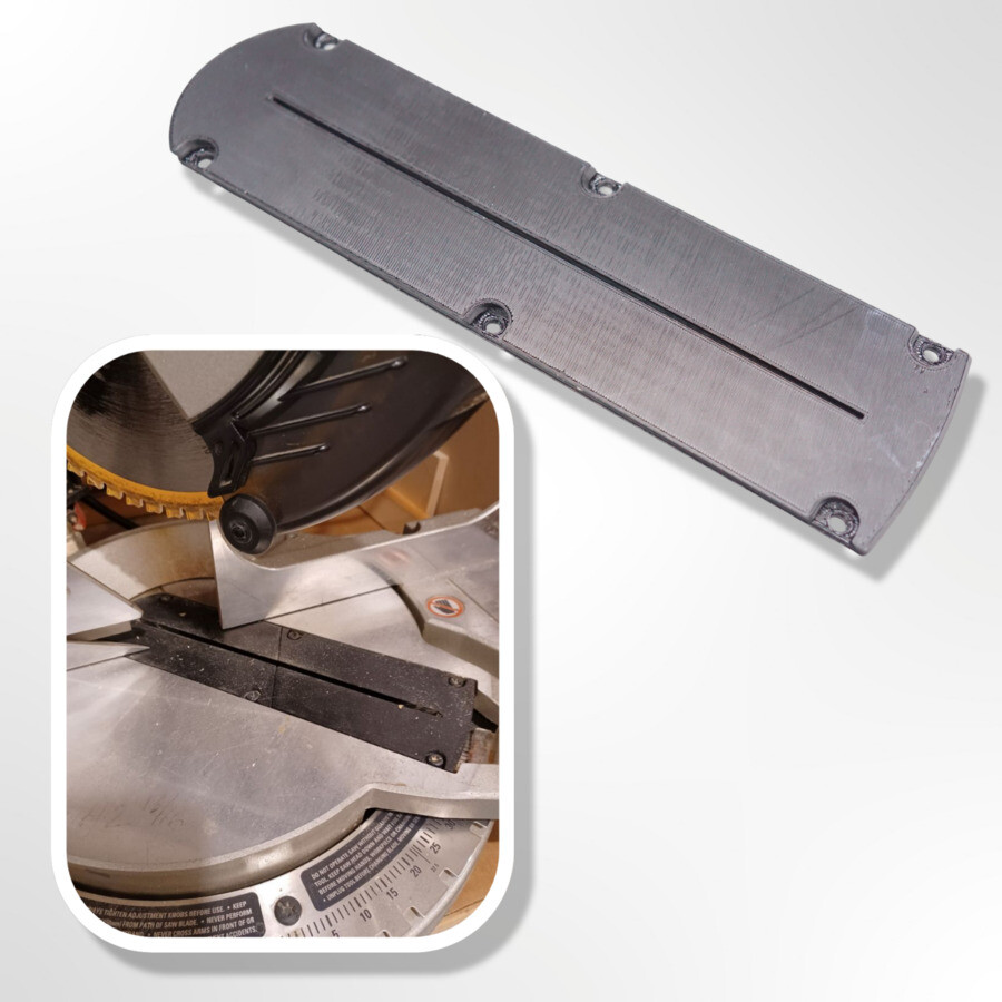 Zero Clearance Throat Plate Insert for Dewalt DW703 Miter Sa