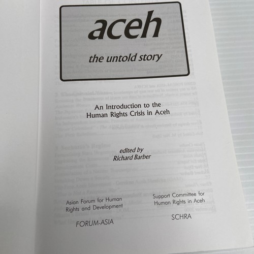 Aceh The Untold Story Edited by Richard Barber 2000 Paperback - Very Rare Book - Picture 7 of 11