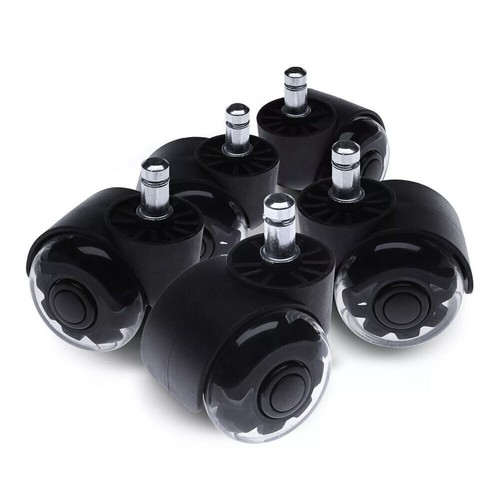 5pcs Rollerblade Office Desk Chair Wheels Replacement Rolling Caster Grip Ring - Picture 3 of 13