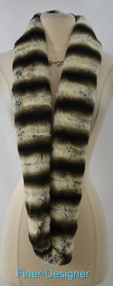 KATE SPADE NEW YORK snood sombreros fuera CARRIAGE HOUSE Infinity bufanda de piel sintética NUEVO Foto 3 de 4