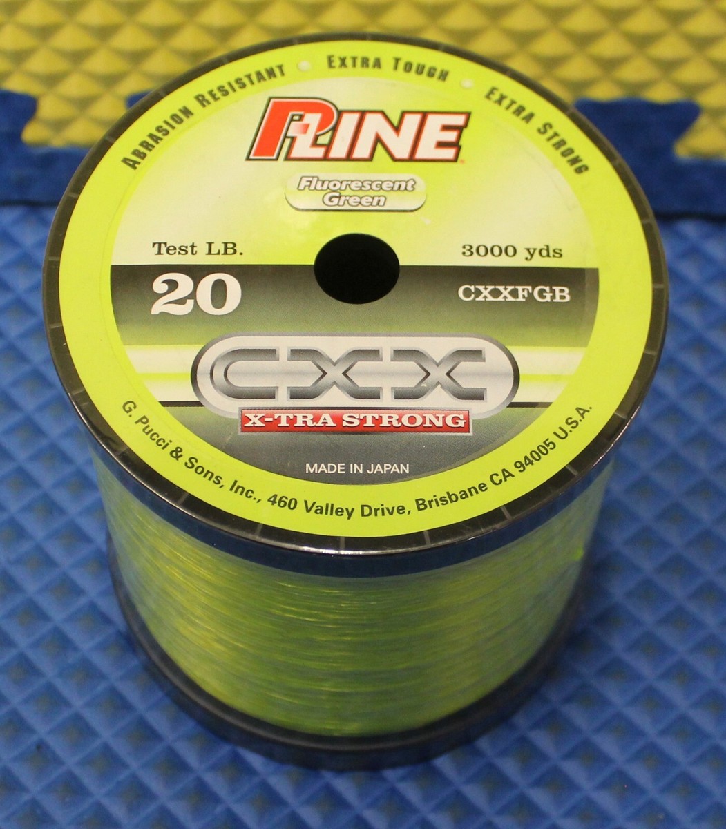 P-Line Fluorescent Green Fishing Line Bulk Spool CXXFGB-CHOOSE