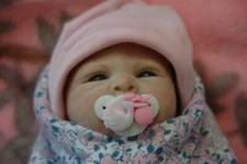 Small Magnetic Pacifier For Preemie Reborn Doll-Pink Stork