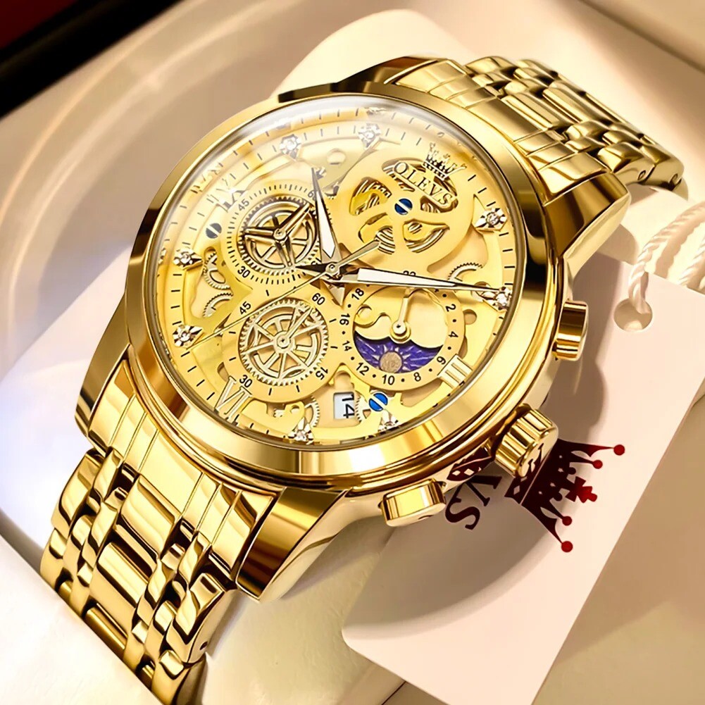 Montre Homme Cadeau Idéal - Coffret Bijou Bracelet en Acier Inoxydable