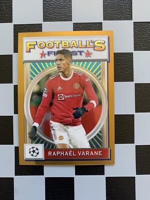 2021-22 Topps Finest Flashbacks UCL Raphael Varane Gold /50 Manchester United