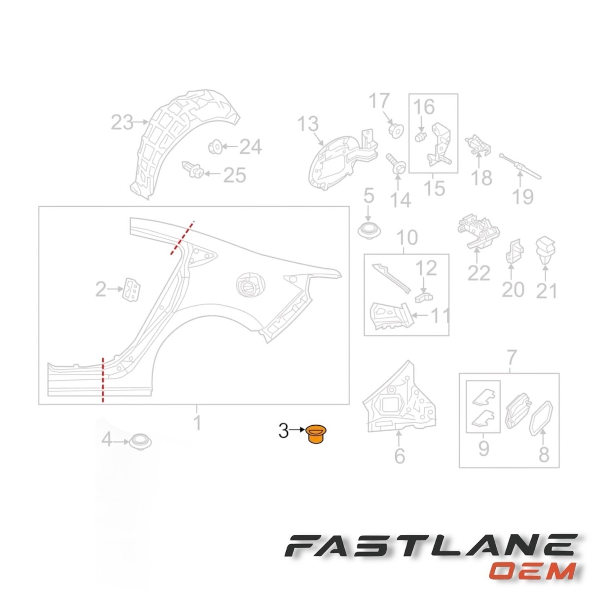 mjmaページ② Mazda OEM 14-17 6-quarter Panel Hole Cover BBM456051 for sale