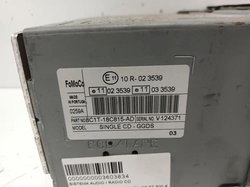 8C1T18C815AD Audio-/Radio-CD-System Für FORD TRANSIT FURGÓN (TT9) 2012 3603834 - Bild 3 von 10