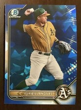 2022 Bowman Chrome Sapphire Euribiel Angeles #BCP225 Oakland Athletics