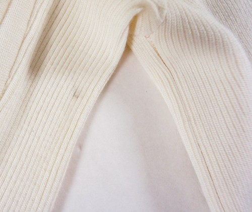Maison Margiela Jacket Mens Small Cream Ribbed Knit Full Zip Luxury Adult FLAWS* - Picture 7 of 19