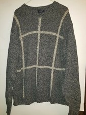 Dockers Men Dark grey Crew Neck Knit Long Sleeve 100 cotton Sweater XL. 17 