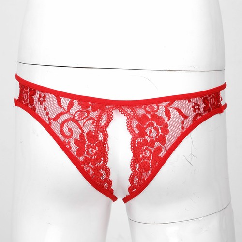 Calzoncillos para hombre sin entrepierna ropa interior Sissy malla transparente bragas de encaje - Imagen 107 de 181