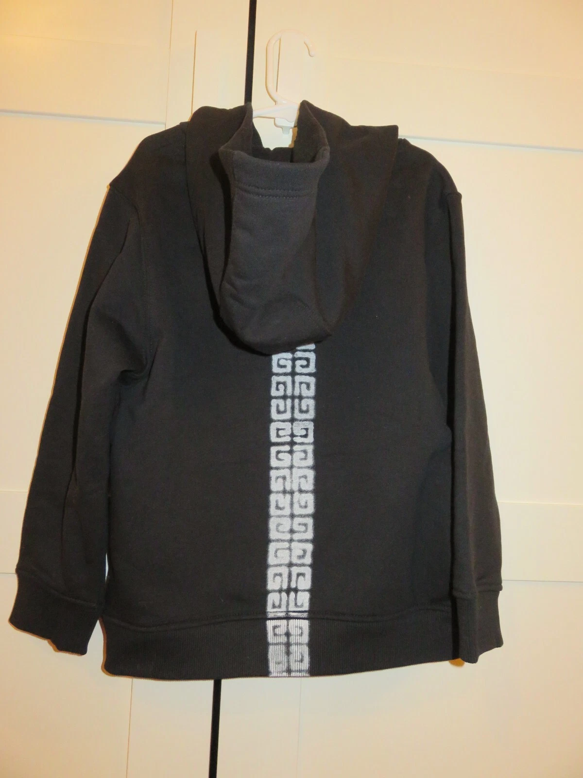 Felpa con cappuccio Givenchy bambini ragazzi 4g logo nera taglia 8 100% autentica