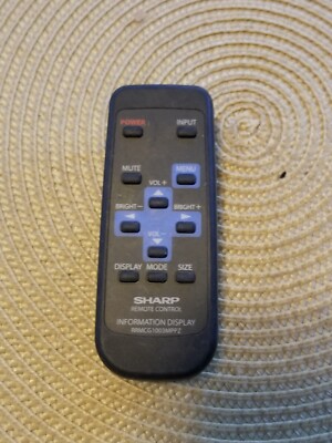 Sharp Interactive Display Remote Control Genuine Sharp RRMCG1003MPPZ Information Display Remote Control | eBay