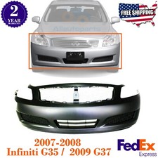 Front Bumper Cover Primed For 2007-2008 Infiniti G35  2009 G37 Sedan